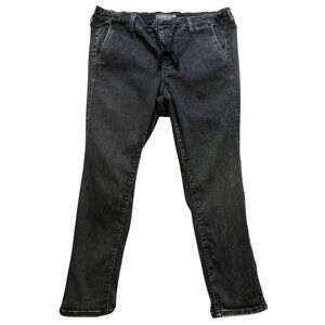 Torrid Womens Feel The Fit Slim Jeans Size 0R Black Washed Pull On Drawstring